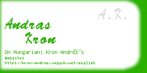 andras kron business card